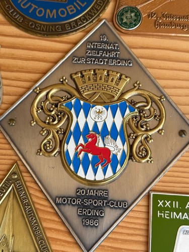 Erding zielfahrt plakette - erding, 1986